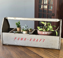 Load image into Gallery viewer, vintage tool tote garden spring