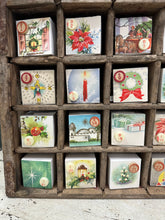Load image into Gallery viewer, Vintage Christmas Cards in 7 Up Crate Calendar