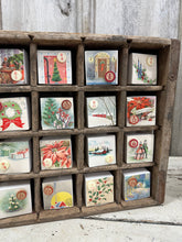 Load image into Gallery viewer, Vintage Christmas Cards in 7 Up Crate Calendar