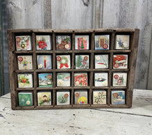 Load image into Gallery viewer, Vintage Christmas Cards in 7 Up Crate Calendar