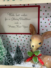 Load image into Gallery viewer, Christmas Tree Ornament Box w/Deer + Trees, Best Wishes for a Merry Christmas