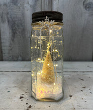 Load image into Gallery viewer, Unique Geometric Shaped Jar w/White Tree