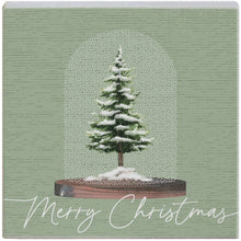 Load image into Gallery viewer, Merry Christmas Evergreen Wooden Square
