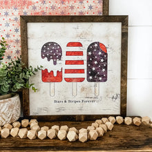 Load image into Gallery viewer, 4th of July Popsicles Sign: 10x10 Inches
