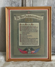 Load image into Gallery viewer, Fraternal Order of Eagles Ten Commandments Print
