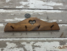 Load image into Gallery viewer, Wooden Cut Out Heart Peg Holder {LOCAL PICK UP ONLY}
