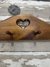 Load image into Gallery viewer, Wooden Cut Out Heart Peg Holder {LOCAL PICK UP ONLY}
