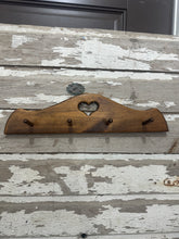 Load image into Gallery viewer, Wooden Cut Out Heart Peg Holder {LOCAL PICK UP ONLY}
