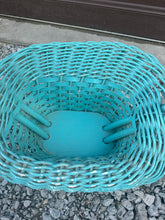 Load image into Gallery viewer, Turquoise Painted Basket
