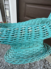 Load image into Gallery viewer, Turquoise Painted Basket
