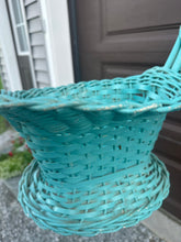 Load image into Gallery viewer, Turquoise Painted Basket
