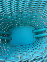Load image into Gallery viewer, Turquoise Painted Basket
