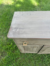 Load image into Gallery viewer, Taupe Milk Paint Washed Cupboard {LOCAL PICK UP ONLY}
