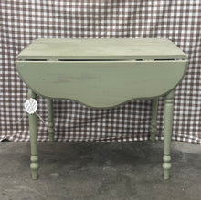 Load image into Gallery viewer, Little Sage Green Drop Leaf Table {LOCAL PICK UP ONLY}
