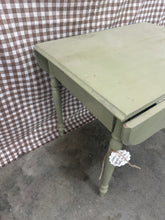 Load image into Gallery viewer, Little Sage Green Drop Leaf Table {LOCAL PICK UP ONLY}
