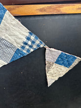 Load image into Gallery viewer, White and Blue Quilt Pennant Garland
