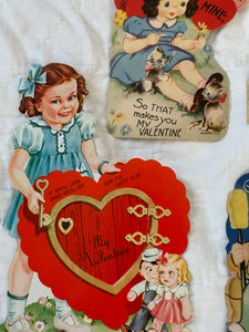 Vintage Valentine Set 1) Boys + Girls