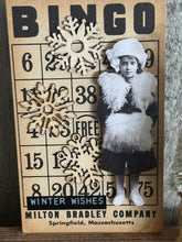 Load image into Gallery viewer, Winter Wishes BINGO card + Spool Tree
