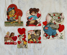 Load image into Gallery viewer, Vintage Valentine Set 2) Animals
