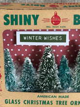 Load image into Gallery viewer, Winter Wishes Shiny Brite Ornament Box Diorama
