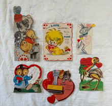 Load image into Gallery viewer, Vintage Valentine Set 7) Animals
