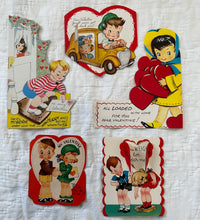 Load image into Gallery viewer, Vintage Valentine Set 8) Couples/Cut-outs/Windows
