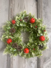 Load image into Gallery viewer, Vintage Plastic Wreath with Apples
