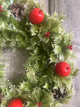 Load image into Gallery viewer, Vintage Plastic Wreath with Apples
