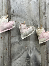 Load image into Gallery viewer, Set 6) Pink Quilt Heart Garland
