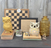 Load image into Gallery viewer, Golden Yellow Ceramic Owl
