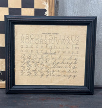 Load image into Gallery viewer, Manuscript Alpha book page in Upcycled Frame
