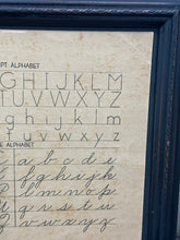 Load image into Gallery viewer, Manuscript Alpha book page in Upcycled Frame
