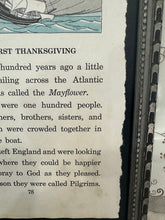 Load image into Gallery viewer, The First Thanksgiving Book Page in Vintage Frame
