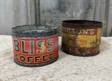 Load image into Gallery viewer, Crusty, Rusty Coffee Cans, Set of 2 {Bliss + Lipton}
