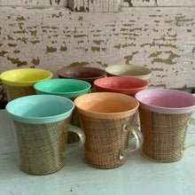 Load image into Gallery viewer, Pastel Basketweave Coffee Cups
