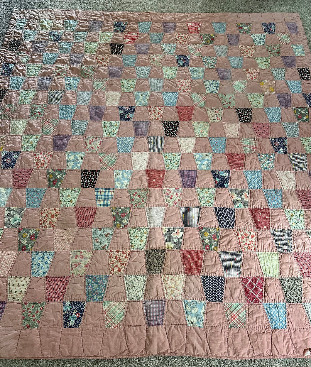 Pink/Multi Colored Quilt