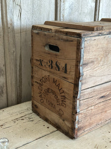 Davenport Iowa Wooden Box {LOCAL PICK UP ONLY}