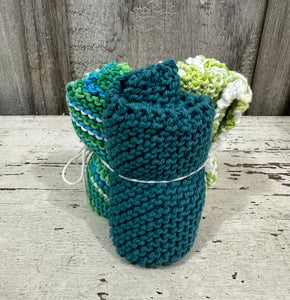Grandma's Dish Cloths {Greens + Blues}