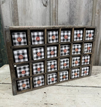 Load image into Gallery viewer, Buffalo Plaid + Bingo Pieces in 7 Up Crate Calendar
