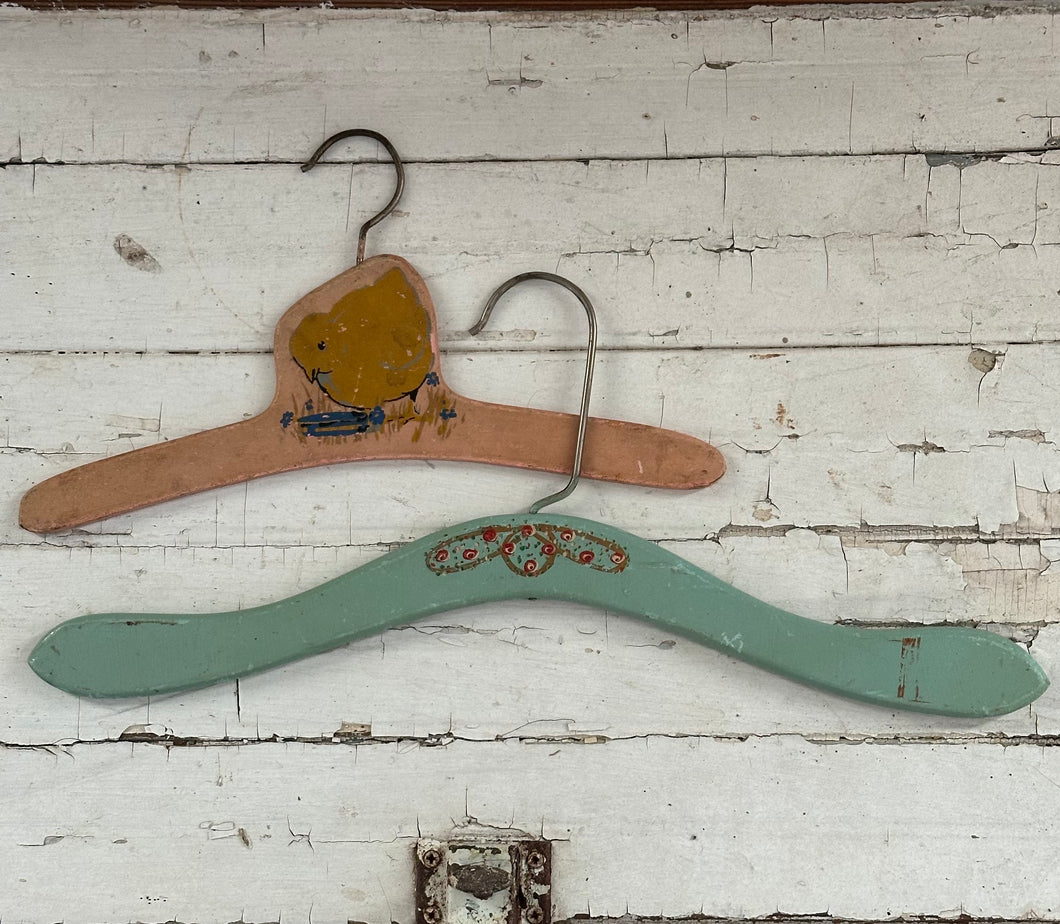 Wooden Hangers, Set of Two