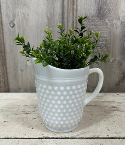 Milk Glass Hobnail Pitcher