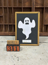 Load image into Gallery viewer, Spooky Ghost in Gold Frame

