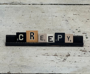 Creepy Scrabble Tray