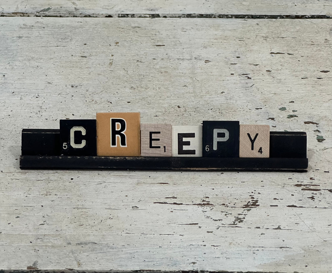 Creepy Scrabble Tray