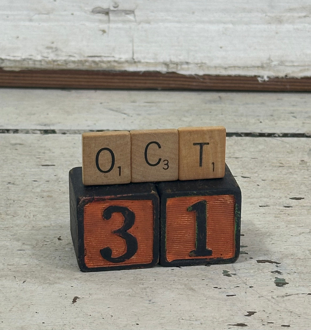 Oct 31 blocks + Scrabble Tiles 1