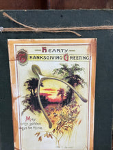 Load image into Gallery viewer, Hearty Thanksgiving Upcycled book- dark green
