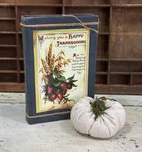 Load image into Gallery viewer, Happy Thanksgiving Upcycled book - blue
