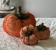 Load image into Gallery viewer, Pumpkin Set 9) Orange Chenille Set of 3
