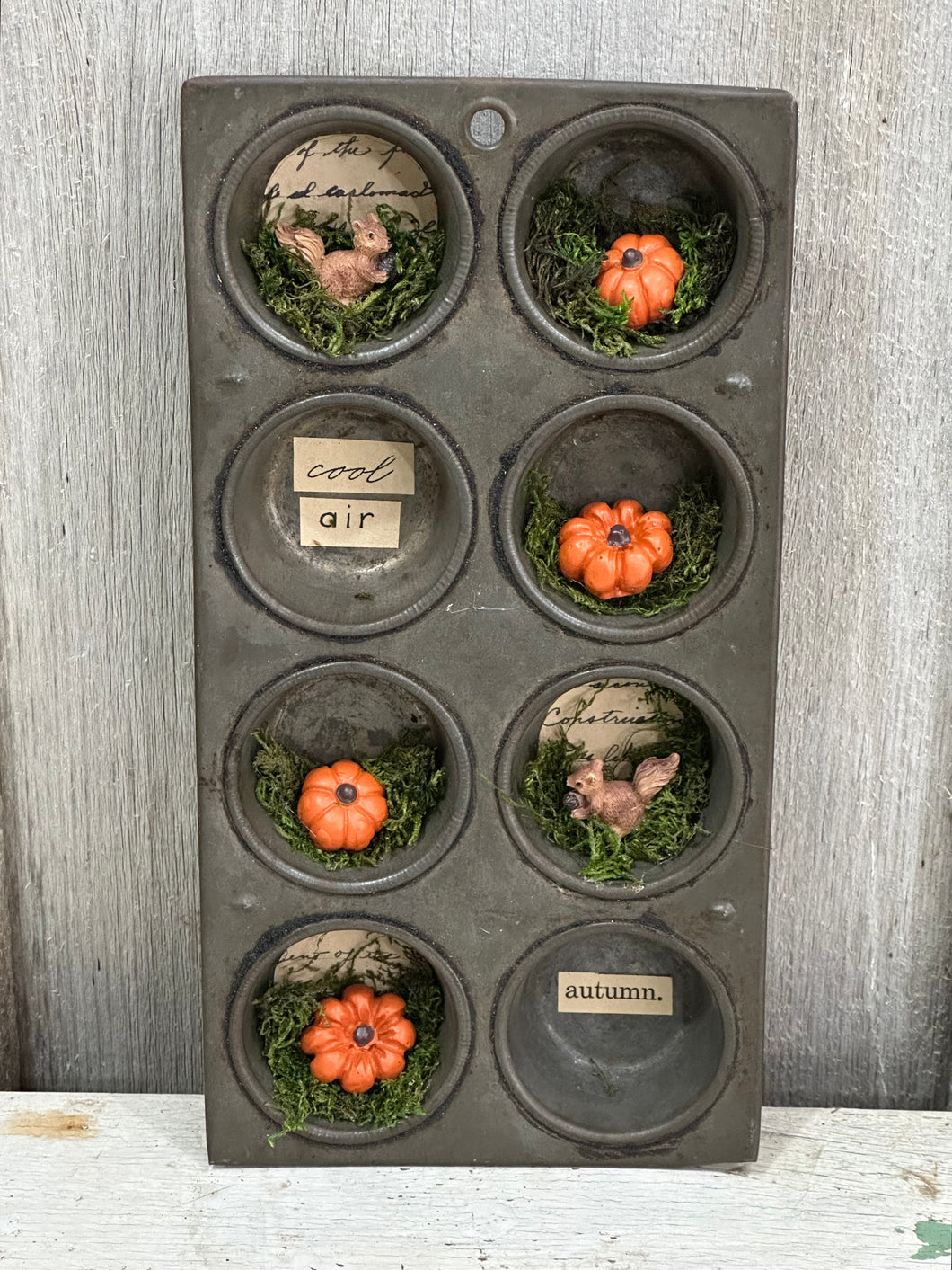 Pumpkin Muffin Tin: cool air/autumn
