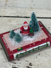 Load image into Gallery viewer, Santa + Trees on Tobacco Tin {Believe in the Magic}
